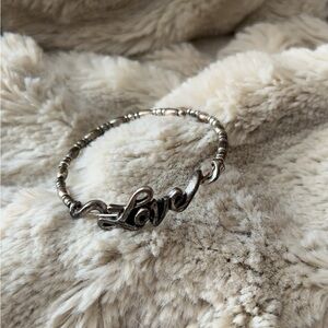 Alex And Ani | Women’s  “Love” Written Bangle Wrap Bracelet Cuff